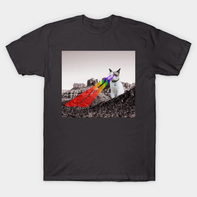 Space Cat is bored, watch out! T-Shirt by Colorful Space Cat